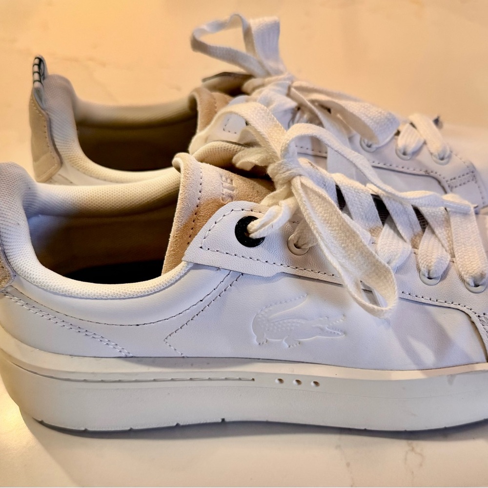 Lacoste Carnaby Platform White Sneakers Like New! - Picture 5 of 8